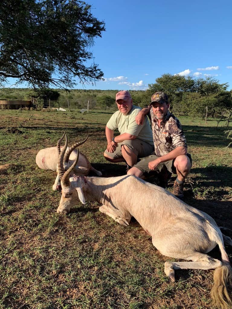 White Blesbok shot on our African Hunting trip
