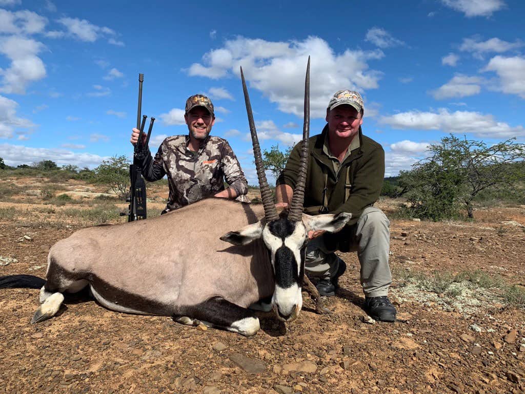 Gemsbok trophy taken on our African hunting trip
