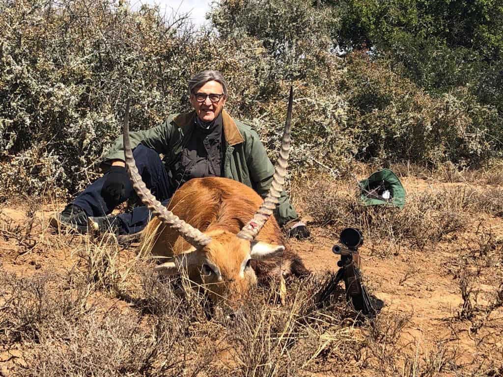 Lechwe trophy shot while hunting in Africa