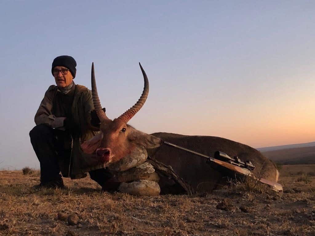 Waterbuck trophy taken while hunting in africa