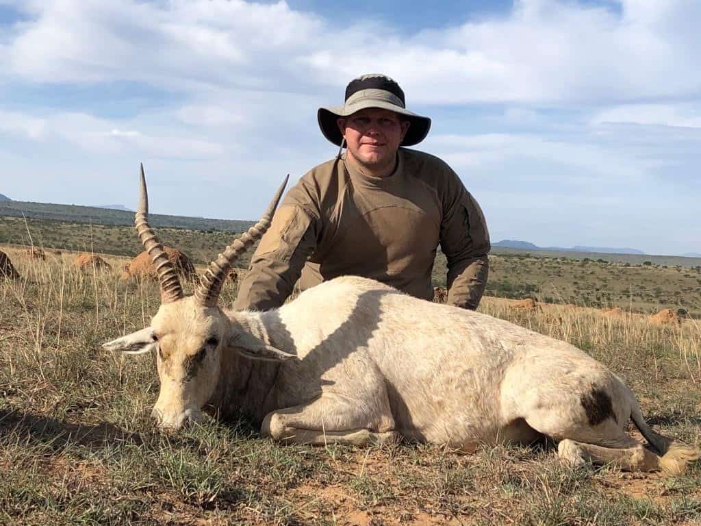 A blesbok trophy taken on my first African hunting safari.