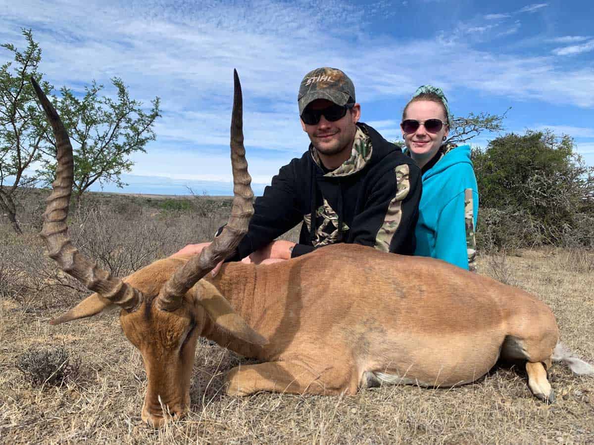 Trophy Impala shot on a plains game safari