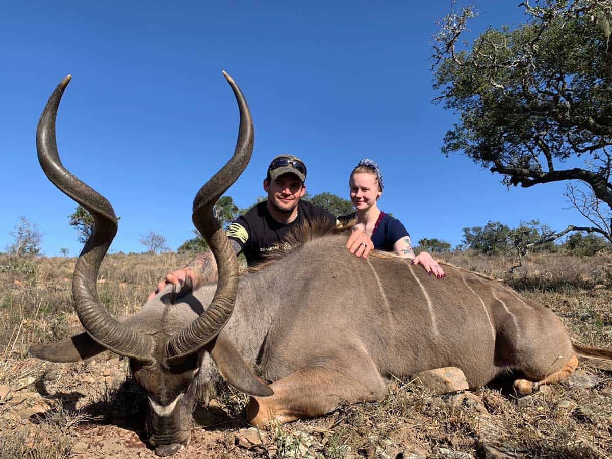 Trophy Kudu shot on a plains game safari