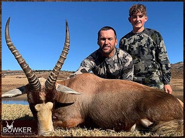 Africa hunting blesbok with Nick Bowker.