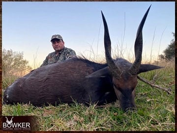 Africa hunting bushbuck with Nick Bowker.