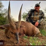 Africa hunting bushbuck with Nick Bowker hunting.