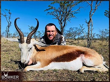 Africa hunting springbok with Nick Bowker.