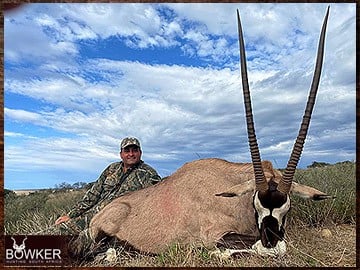 Africa gemsbok hunting with Nick Bowker