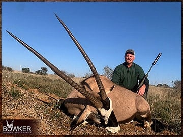 Africa hunting gemsbok with Nick Bowker.
