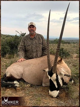 Africa hunting. Gemsbok hunt with Nick bowker.
