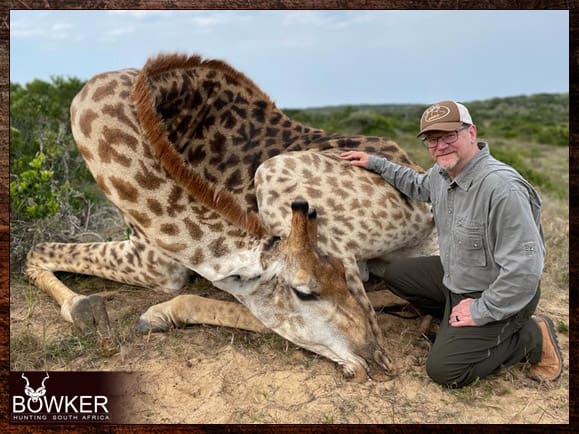 Africa giraffe hunting with Nick Bowker.