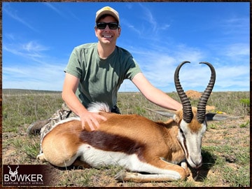 Africa hunting. Springbok hunt with Nick Bowker. 