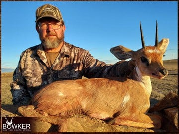 Africa hunting steenbok with Nick Bowker.