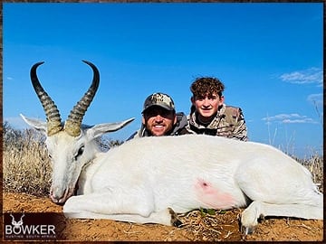 Africa hunting white springbok with Nick Bowker.