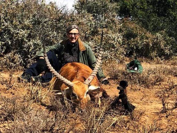 Lechwe trophy shot on an African hunting trip