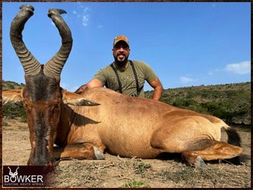 African safari red hartebeest hunt with Nick Bowker.
