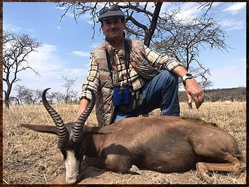 Black springbok safari style hunting.