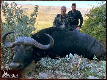 Cape buffalo hunting in Africa with Nick Bowker.
