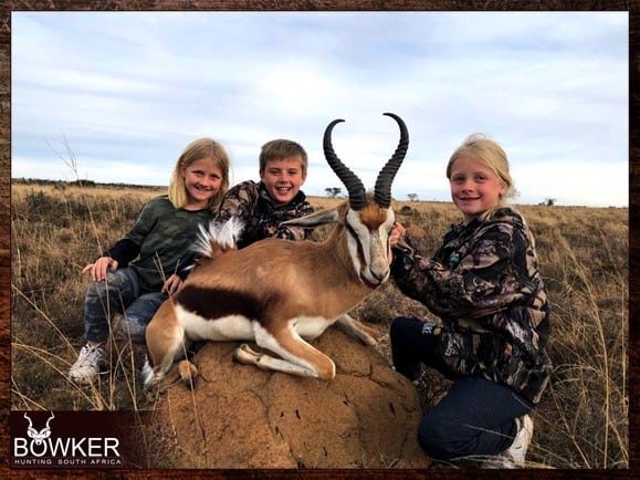 Children's hunting in Africa with Nick Bowker.
