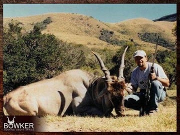 Client with an eland shot on a big game safari.