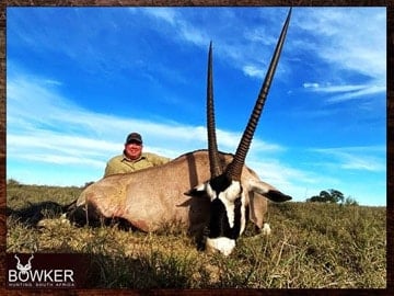 Client with a Gemsbok hunted in South Africa.