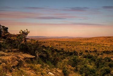 Wide, deep valleys make great vantage points for a South Africa hunt, a safe place to travel.