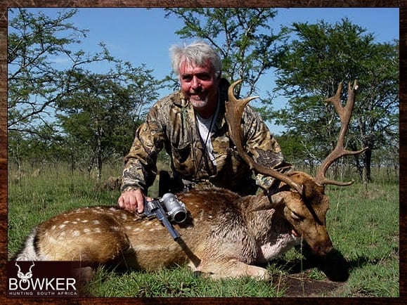 Fallow Deer trophy shot with a hand gun in South Africa.