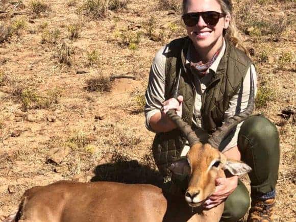 Impala trophy. While I was after Kudu, my wife had never shot a rifle outside of two rounds.