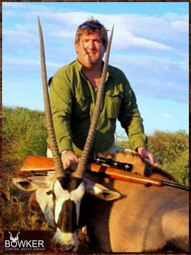 Gemsbok safari hunting.
