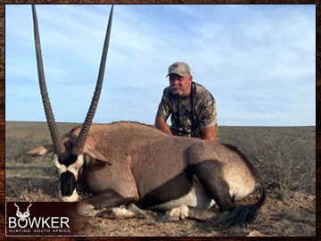 Gemsbok trophy taken with Nick Bowker in South Africa.