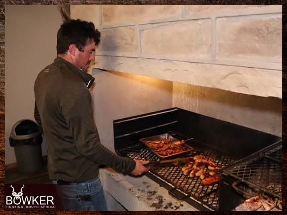 Barbecue in the bar area.