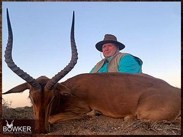 Impala trophy hunted in South Africa.