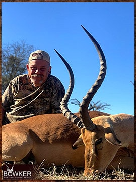 Impala trophy hunted in South Africa.
