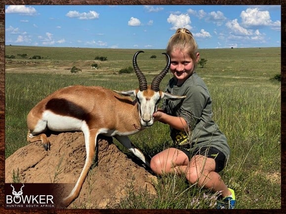 Kids hunting in Africa with Nick Bowker.