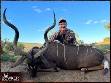 Kudu trophy hunted safari style.