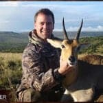 Mountain reedbuck hunting in Africa.