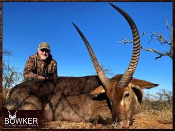 African plains game hunting list. Waterbuck.