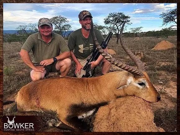 Lechwe trophy shot on our hunting safari trip.