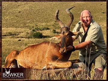 Client with a Red Hartebeest shot with Nick Bowker.