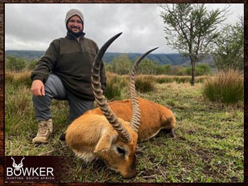 Red Lechwe trophy taken with Nick Bowker in South Africa.