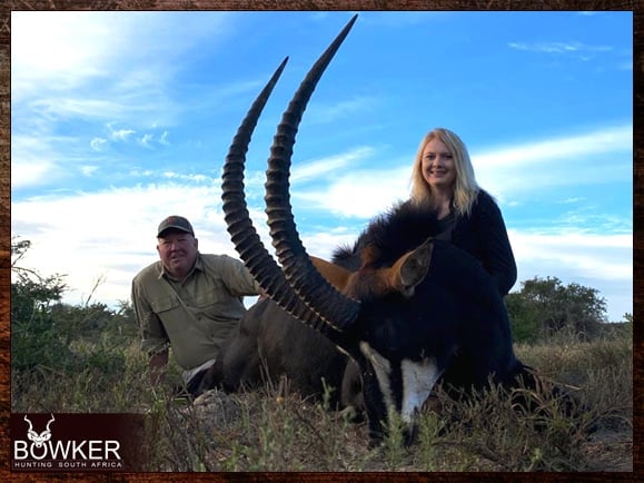 Sable antelope trophy shot with Nick Bowker Hunting