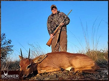 Steenbok rifle hunted in Africa.