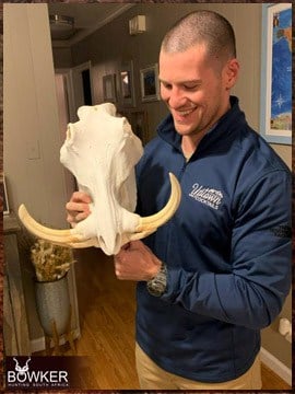 Warthog trophy skull mount delivered to a client in the United States.