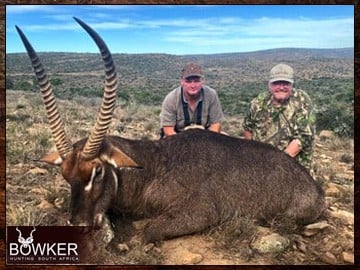 Waterbuck are included in all our big game packages.