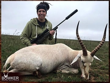 White blesbok hunted in South Africa.