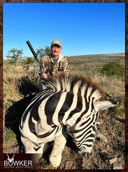 Zebra safari african hunt with Nick Bowker.